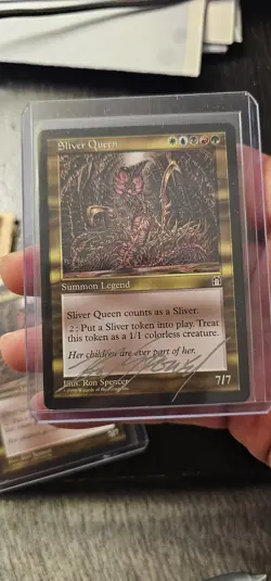MTG Ron Spencer Signed 'Sliver Queen' Stronghold Card Magic the Gathering - Image 1