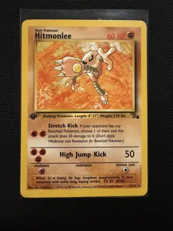 Hitmonlee Fossil First Edition 22/62 Non-Holo Card NM - Image 1