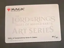 Valley of Gorgoroth Art Card (Gold-Stamped Signature) 80/81 Art Series: LOTR NM - Image 2