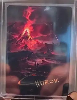 Valley of Gorgoroth Art Card (Gold-Stamped Signature) 80/81 Art Series: LOTR NM - Image 3