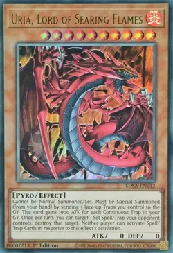 YUGIOH Uria, Lord of Searing Flames Deck Complete 40 Cards - Image 1