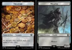 MTG - WRAITH TREASURE DOUBLE-SIDED TOKEN - Lord of the Rings Commander - Image 1