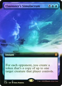4 x FOIL Elminster's Simulacrum 561 Extended Art Mythic Baldur's Gate MTG - Image 1