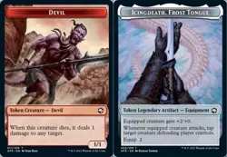 1x Devil Token // Icingdeath, Frost Tongue Token - Foil MTG - Adventures in the - Image 1