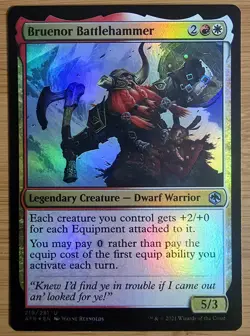 X 1 Bruenor Battlehammer FOIL NM-M Adventures in the Forgotten Realms 219 MTG - Image 2