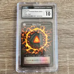 Alpha Foil Ruby Core - Sorcery: Contested Realm Unique - CGC 10 Graded - Image 1