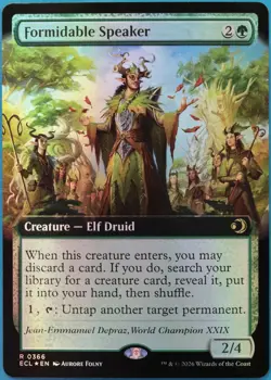 Formidable Speaker (Extended Art) FOIL Lorwyn Eclipsed MINT (519984) ABUGames - Image 1