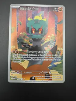Pokemon Marshadow 146/132 Holo Illustration Rare ME01 Mega Evolution Pikachu NM - Image 4