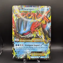 Pokemon MEGA M Swampert EX Ultra Rare XY87 Black Star Promo Holo TCG Card Jumbo - Image 1