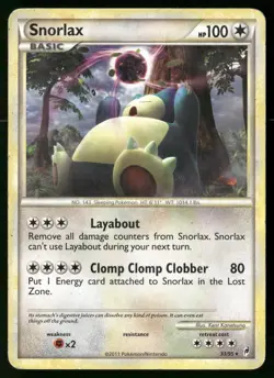 Snorlax 33/95 Rare Call of Legends Pokemon HP - Image 1