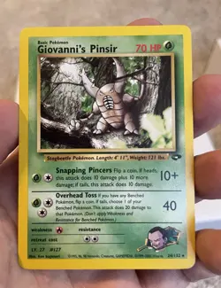 Giovanni's Pinsir Gym Challenge Eng 70HP Rare Regular 24/132 Unlimited - Image 1