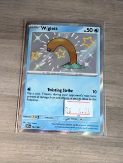 Wiglett 121/091 Paldean Fates Pokemon TCG Holo Shiny Rare NM - Image 1
