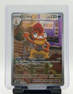 Scrafty 139/086 Illustration Rare IR White Flare SV11W Pokemon Full Art NM - Image 1