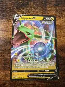 Rayquaza V 100/159 Holo V Rare Crown Zenith Pokemon Near Mint - Image 1