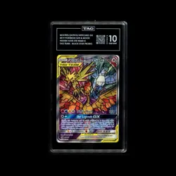 Pokemon Moltres Zapdos Articuno GX SM210 Hidden Fate Promo TAG 10 Gem Mint - Image 1
