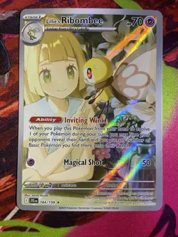 Lillie's Ribombee 164/159 Sv09: Journey Together Holo Pokemon TCG - Image 1