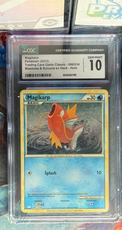 2023 POKEMON TCG CLASSIC BLASTOISE & SUICUNE EX DECK #006 MAGIKARP HOLO CGC 10 - Image 1