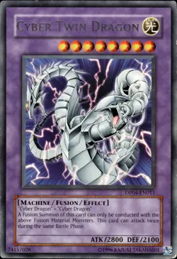 Cyber Twin Dragon - Rare DP04-EN011 - MP - YuGiOh - Image 1