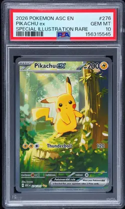 2026 POKEMON ASC EN-ASCENDED HEROES SPECIAL ILLUSTRATION RARE PIKACHU EX PSA 10 - Image 1