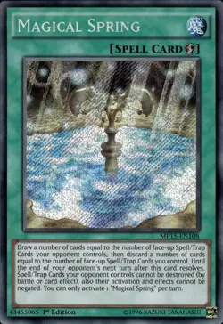 Magical Spring - Secret Rare 1st Edition MP15-EN108 - NM - YuGiOh - Image 1