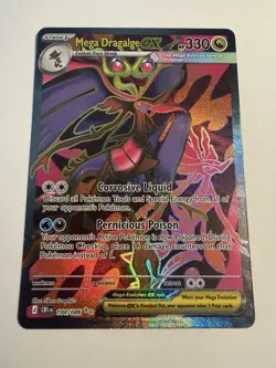 Pokemon Chaos Rising Mega Dragalge EX 104/086 Full Art Ultra Rare NM+ - Image 1