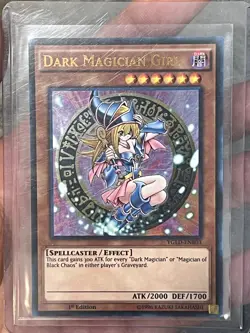 Dark Magician Girl YGLD-ENB03 Secret Rare 1st Edition Yugioh Card - Image 4