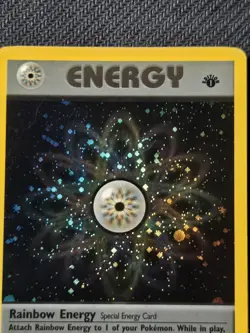 Rainbow Energy LP 17/82 1st Edition Holo Team Rocket Pokemon WOTC Pokemon TCG - Image 3