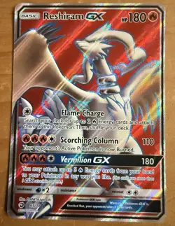 Pokemon Reshiram GX 65/70 Dragon Majesty Holo Full Art ENG 180 HP - Image 1