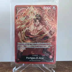 One Piece TCG OP03-001 Portgas.D.Ace Leader sealed - Image 1