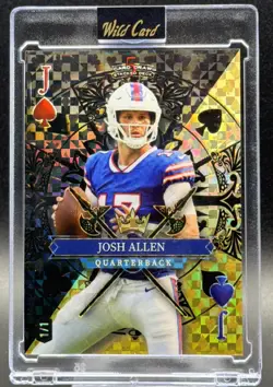 🔥 JOSH ALLEN 2024 Wild Card 5-Card Draw BLACK GOLD JACK Bills QB #d 1/1 🔥 - Image 1