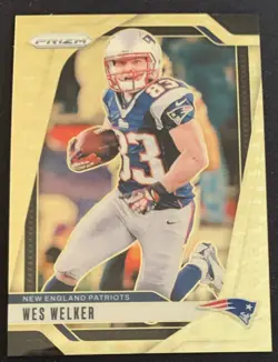 2024 Panini Prizm Wes Welker Gold Vinyl Prizm 2/5 #201 Patriots - Image 1