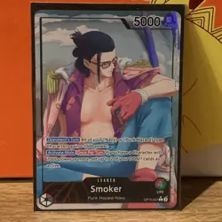 Smoker OP10-001 Alternate Alt Art Leader Parallel One Piece Card Game TCG NM - Image 1
