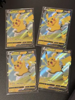 Pikachu V SWSH143 Celebrations 25th Anniversary Pokemon Card Pack Fresh - Image 3