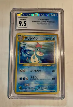 CGC Gem Mint 10 Croconaw Pokemon (1999) Japanese Neo Premium File Card - Image 1