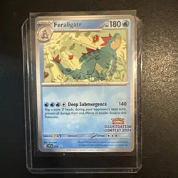 Pokemon Feraligatr TCG SVP213 Illustration Contest 2024 Promo Card NM Condition - Image 1