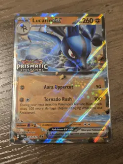 Lucario ex 051/131 Prismatic Evolutions Double Rare Stamped Pokemon Card Mint - Image 1