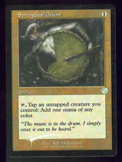 MTG Tamburo Foglia di Primavera / Springleaf Drum - FOIL Retro Frame ENG (EX) - Image 1
