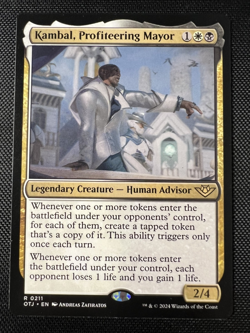 MTG Kambal Profiteering Mayor R 0211 Regular OTJ Outlaws of Thunder Junction NM - Image 1