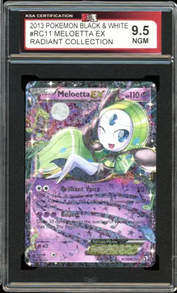 2013 Pokemon Legendary Treasures #RC11 Meloetta EX Radiant Collection KSA 9.5 - Image 1