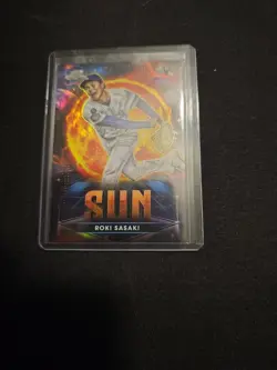 ROKI SASAKI 2025 TOPPS COSMIC ROOKIE PLANETARY PURSUIT SUN SP RC Q3855 - Image 1
