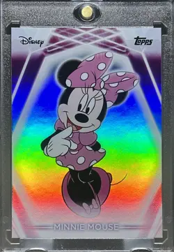 MINNIE MOUSE RARE HOLO REFRACTOR FOIL DISNEY CARD MICKEY MOUSE - Image 1
