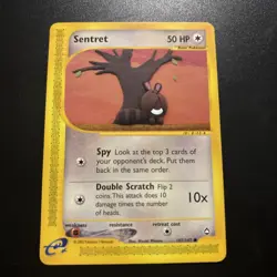 Pokemon TCG Aquapolis Sentret 107/147 Regular Common WOTC Pokemon Card - Image 1