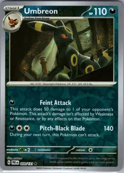 Umbreon 059/131 Reverse Holo SV: Prismatic Evolutions - Pokemon Card - NM - Image 1