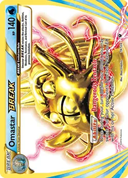 Omastar BREAK 19/124 Fates Collide Pokemon Card NM - Image 1