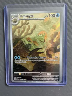 Pokemon TCG Omanyte Illustration Rare Card 180/165 Scarlet & Violet 151 - Image 1