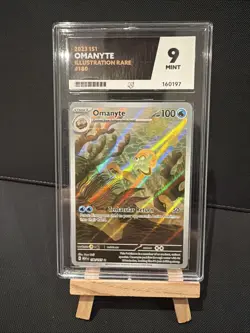 Pokemon TCG Omanyte Illustration Rare Card 180/165 Scarlet & Violet 151 Ace 9 - Image 1