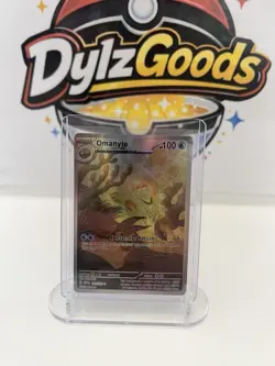 Pokemon TCG Omanyte Scarlet Violet-151 Holo Illustration Card 180/165 Rare - Image 1