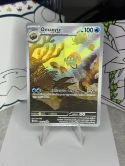 Pokemon TCG Omanyte Illustration Rare Card 180/165 Scarlet & Violet 151 - Image 1