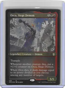 Orca, Siege Demon #59 R Foil-Etched- NM - Magic the Gathering - MTG - Image 1