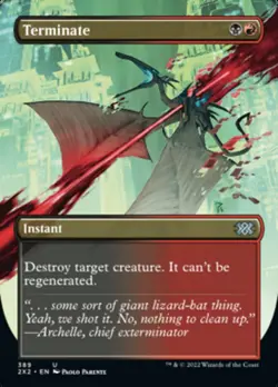 *FOIL BORDERLESS* Terminate - Double Masters 2022 (U) - MTG - Image 1